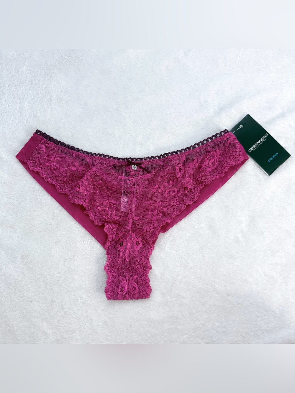 Vintage Emporio Armani Pink Lace Gardenia Panties NWT Deadstock Sexy Lingerie